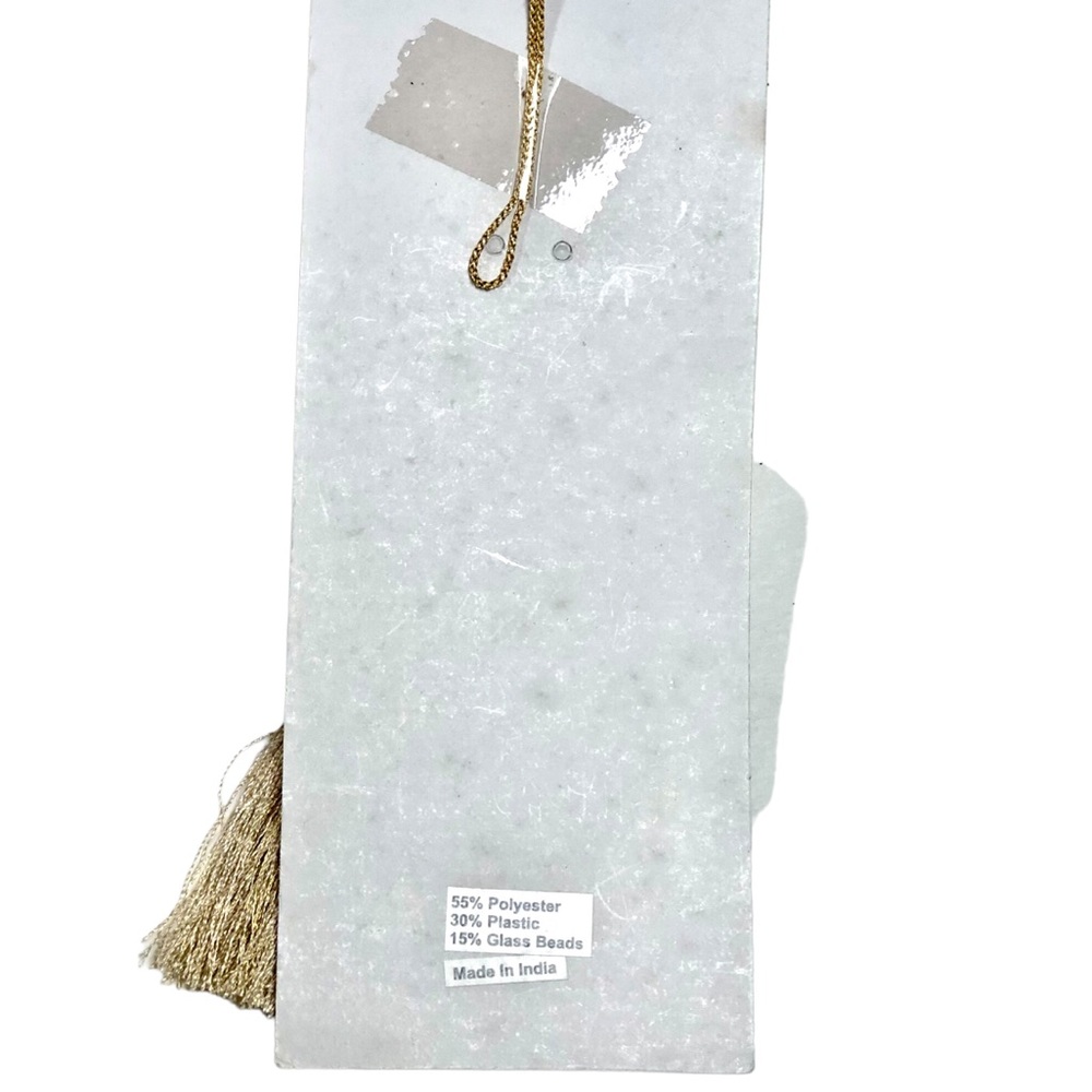 Hofburg Interiors Glass Beaded Tassel, Ivory & Gold - Picture 4 of 4